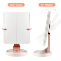 New design rechargeable trifold vantiy mirror with lights